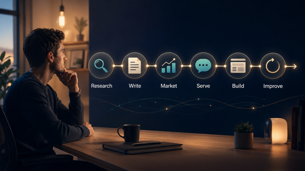 Powerful AI Tools That Can Replace Freelancers in 2026 (Ultimate Guide) AI workflow replacing multiple freelance jobs in digital industry