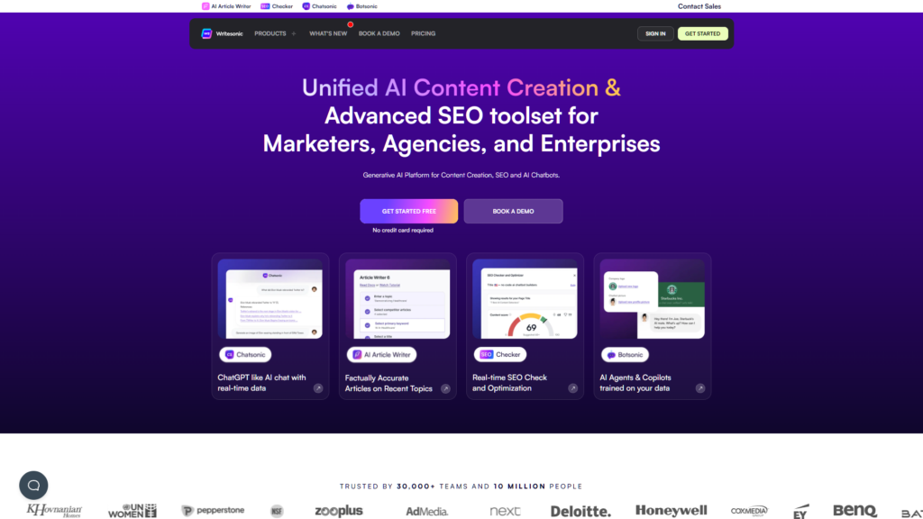 writesonic screenshot