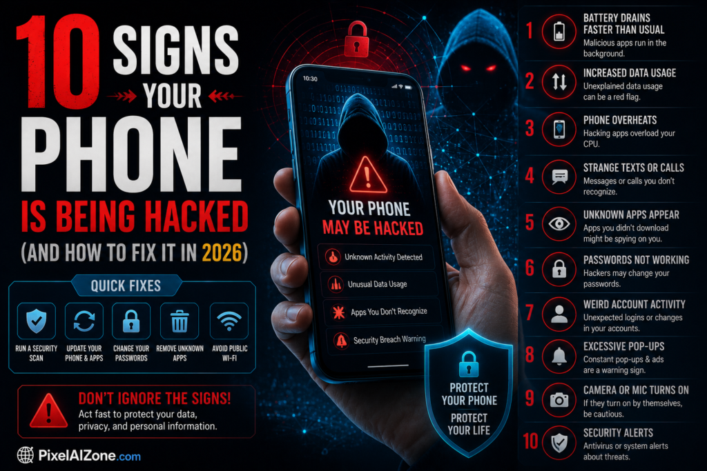 signs your phone is being hacked and mobile security warning 2026