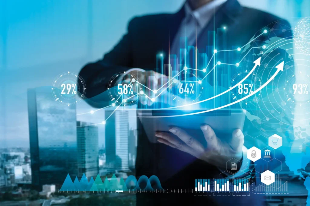 "How to Build an AI-Powered Business in 2026 (No Coding Required) – The Ultimate Guide" data analytics risk assessment tracking trends graphs by ipopba gettyimages 1150397416 2400x1600 100828857 orig 7