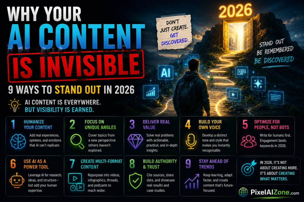 Why AI content is invisible in 2026 showing 9 ways to stand out with AI citation and visibility strategies