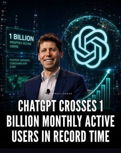 "ChatGPT Hits 1 Billion Users: What Comes Next for the AI Giant? (Revolutionary Milestone)" ChatGPT Hits 1 Billion Users faster than any app in history with 62% year-over-year growth