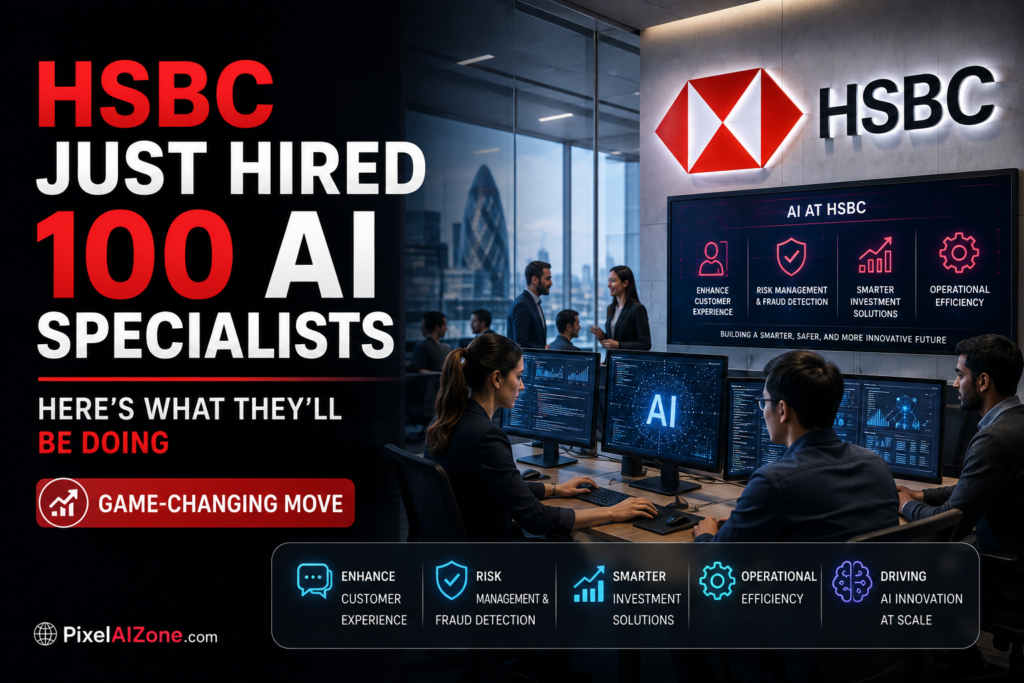 HSBC hires 100 AI specialists in Singapore for Global AI Centre of Excellence showing AI banking and financial technology in 2026