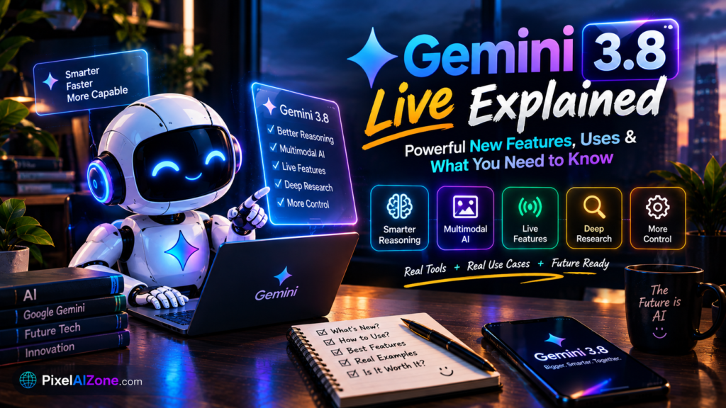 Gemini 3.8 Live explained showing powerful new features uses voice AI technology Live Avatar and Google interface